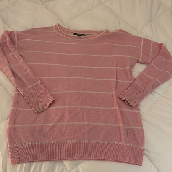 Banana Republic Sweaters - Banana Republic pink and white striped sweater